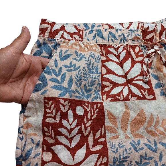 Sigrid Olsen Linen Shorts Size XL Patchwork New NWT - Picture 4 of 11